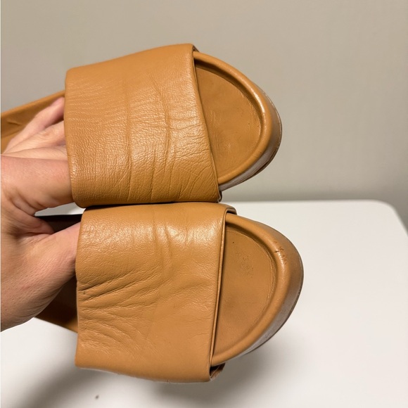 Beek Pelican Leather Platform Sandal Tan Women’s US 6 - Picture 2 of 10